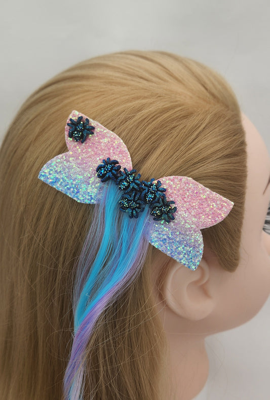 Creepy & Alluring Spider Hair Clip w/ Artificial Hair