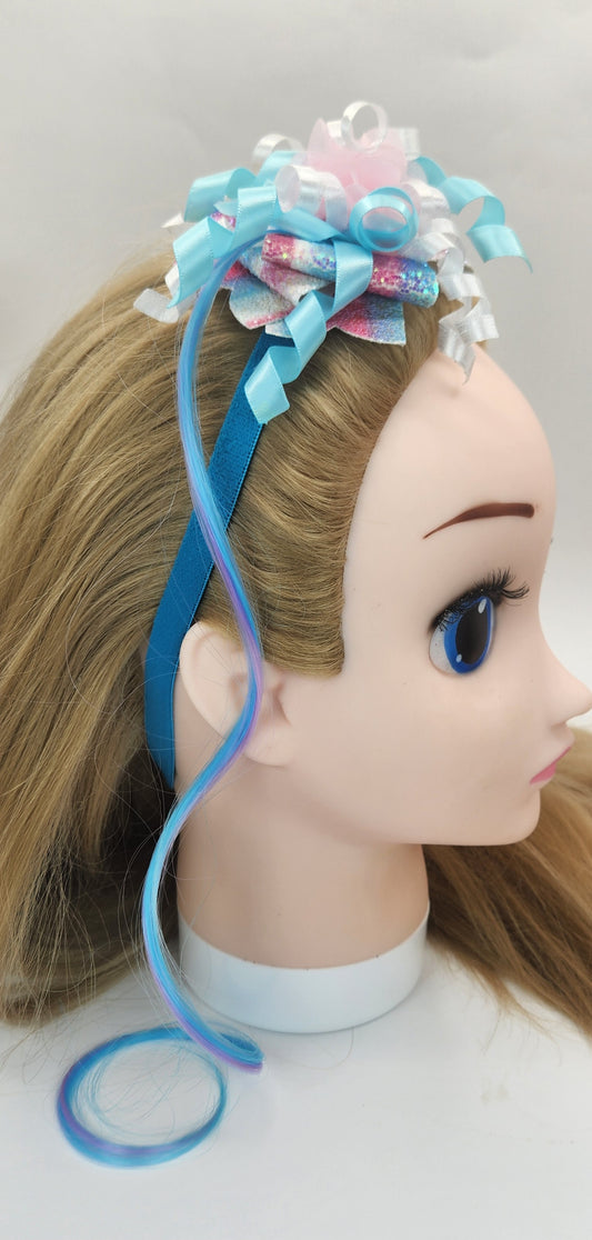 Korker Ribbon with Pretty Bow and Artificial Hair Headband