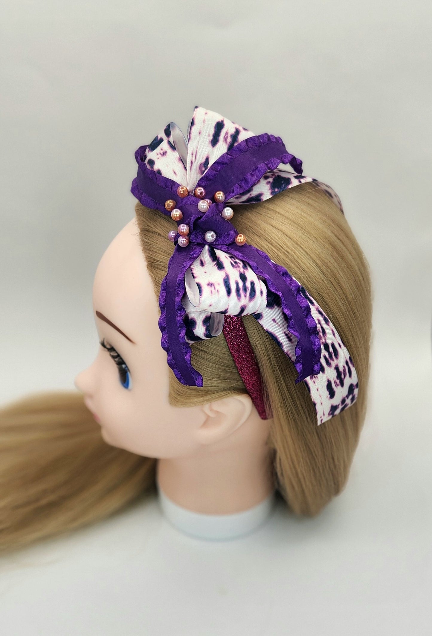 Denim Naughty-N-Nice Clutch with Matching Headband