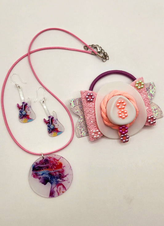 BFF Country Love Hair Bow & Jewelry Set!