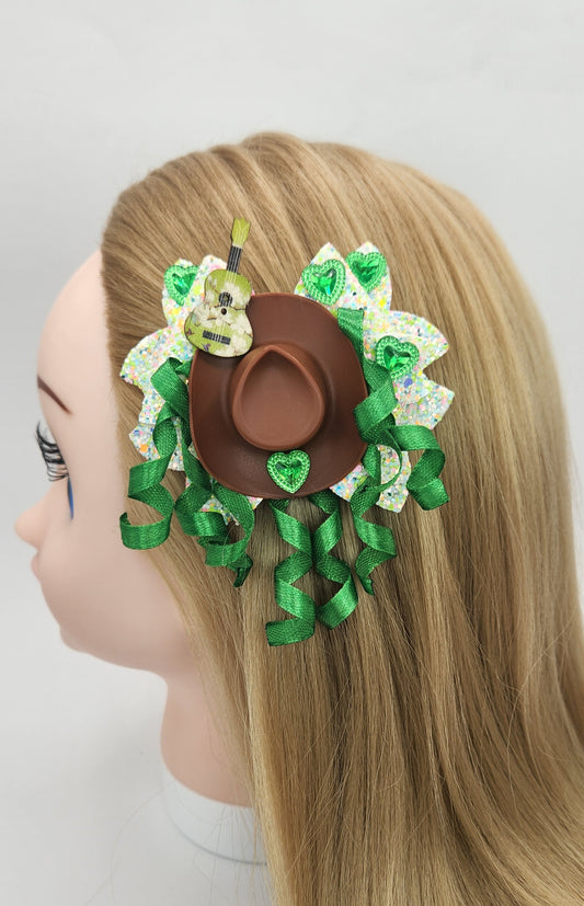 Green Pastures Cowgirl Hat Hair bow