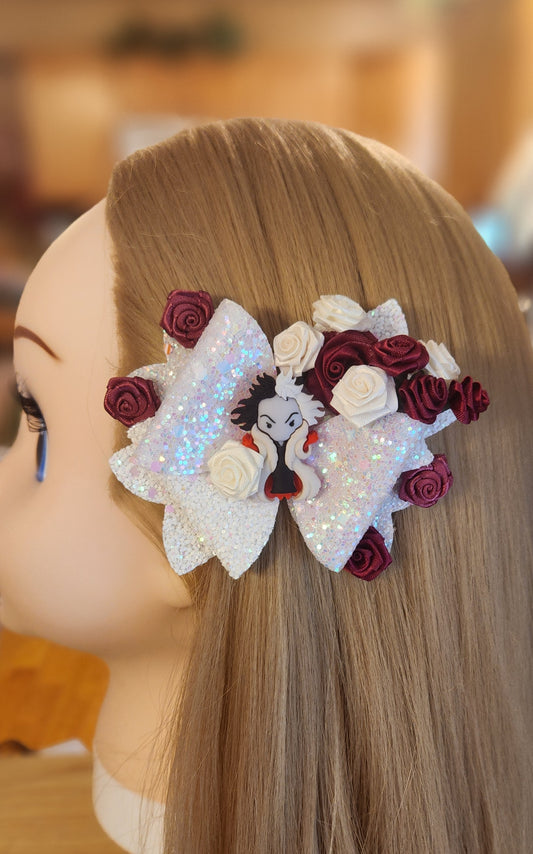 Cruella De Vil Rose Garden Iridescent Hair Bow