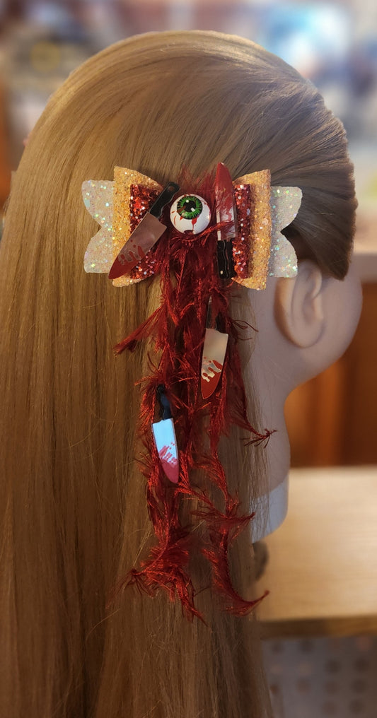"EYE" Love Nightmarish  Movies Hair Bow