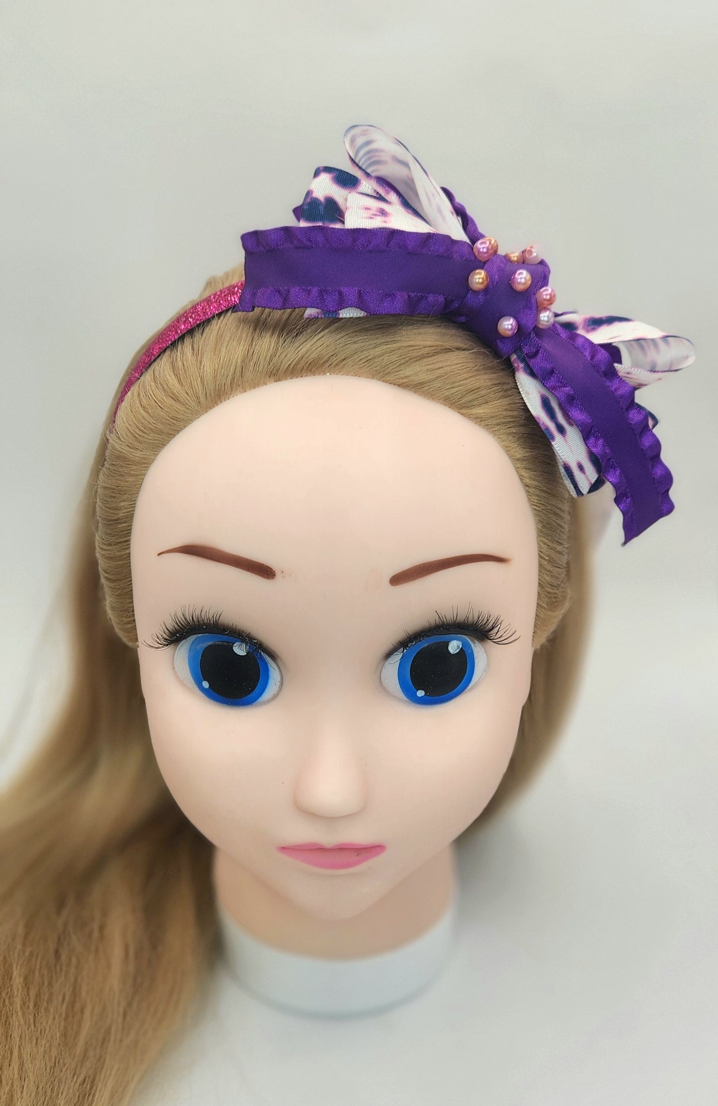 Denim Naughty-N-Nice Clutch with Matching Headband