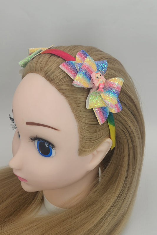 Vibrant Mermaid Bow Headband
