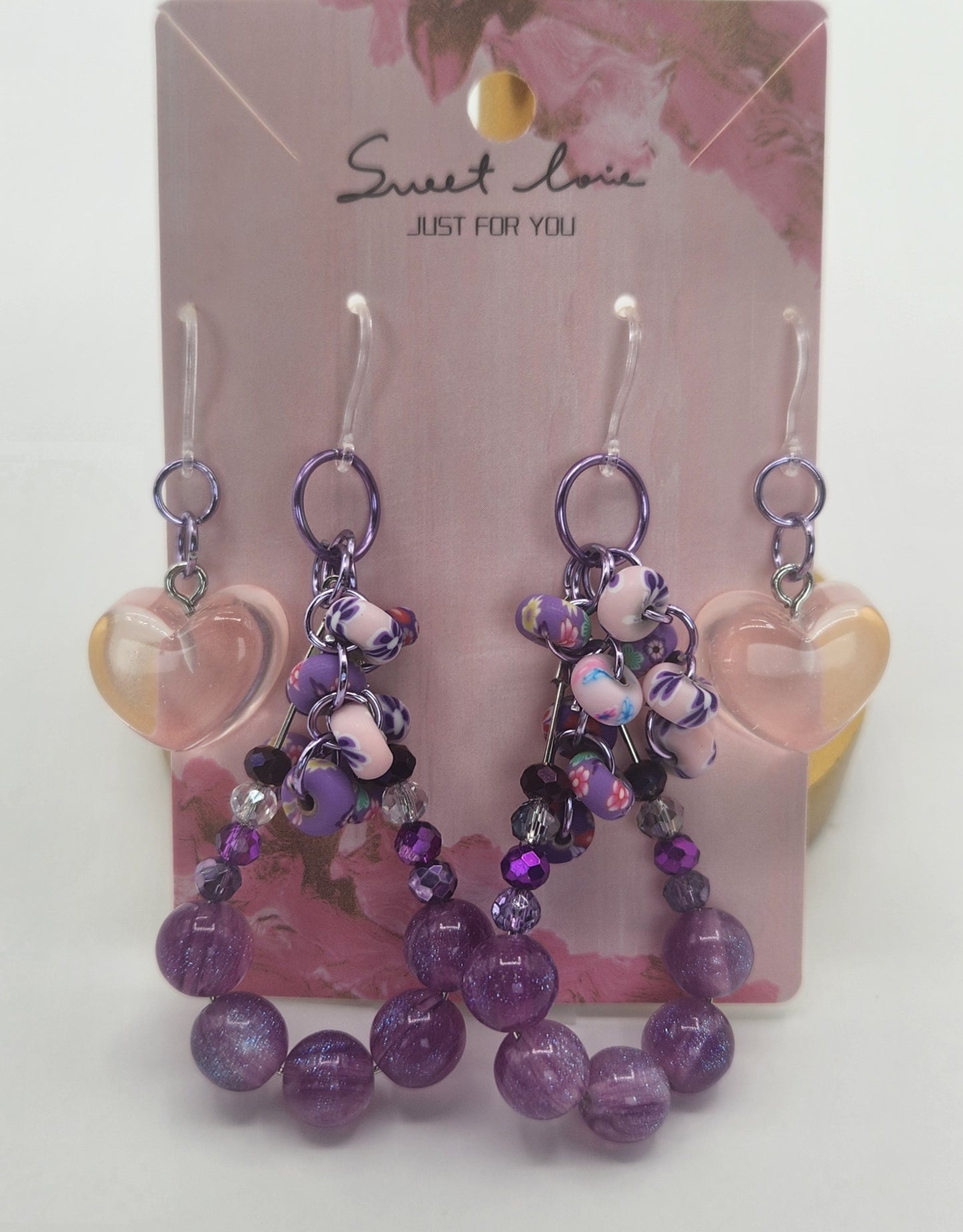 Purple Beaded Pizzazz Jewelry Set