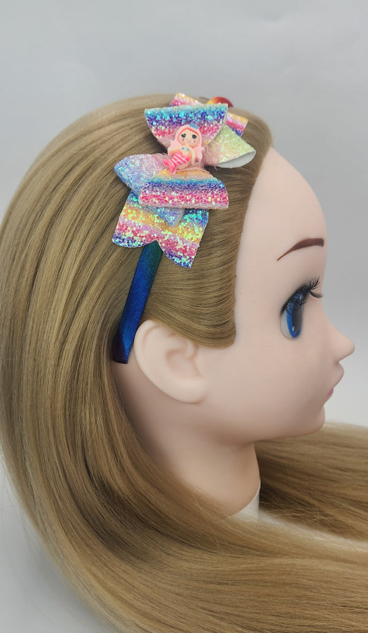 Vibrant Mermaid Bow Headband