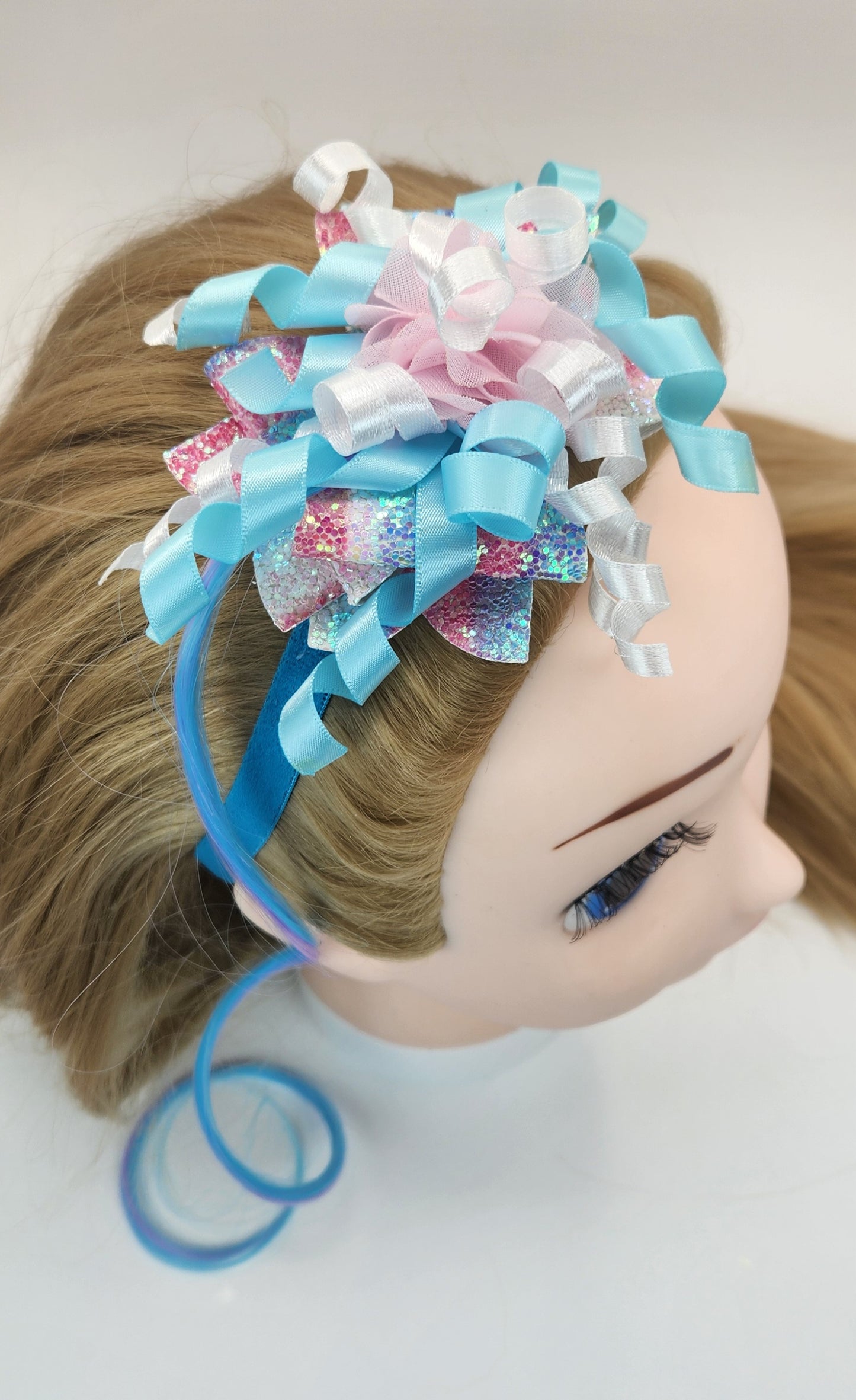 Korker Ribbon with Pretty Bow and Artificial Hair Headband
