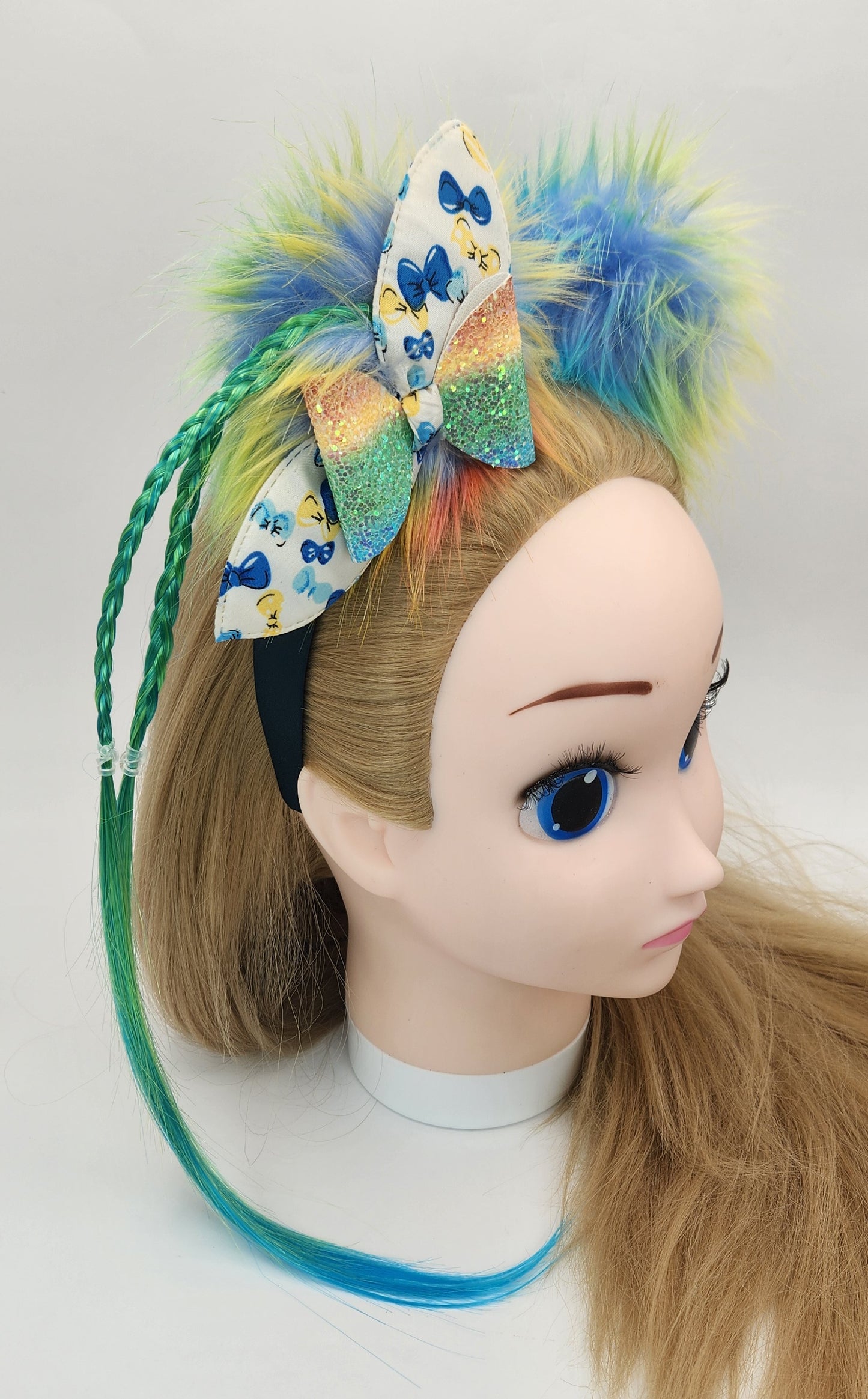Sassy-N-Furry Pom-Poms Headband w/Artificial Hair