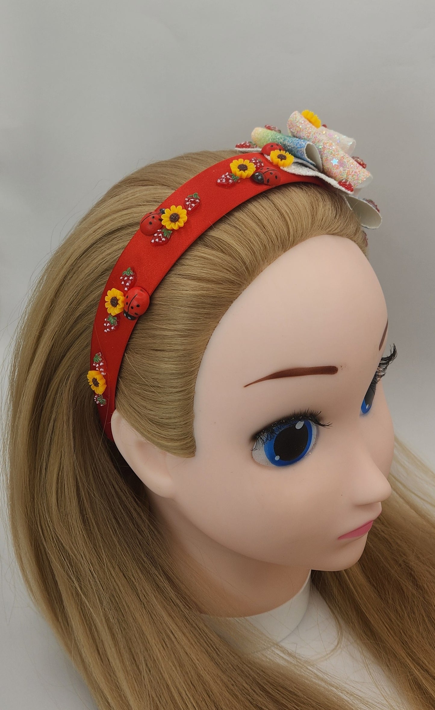 Sunflowers, Ladybugs & Strawberries Headband