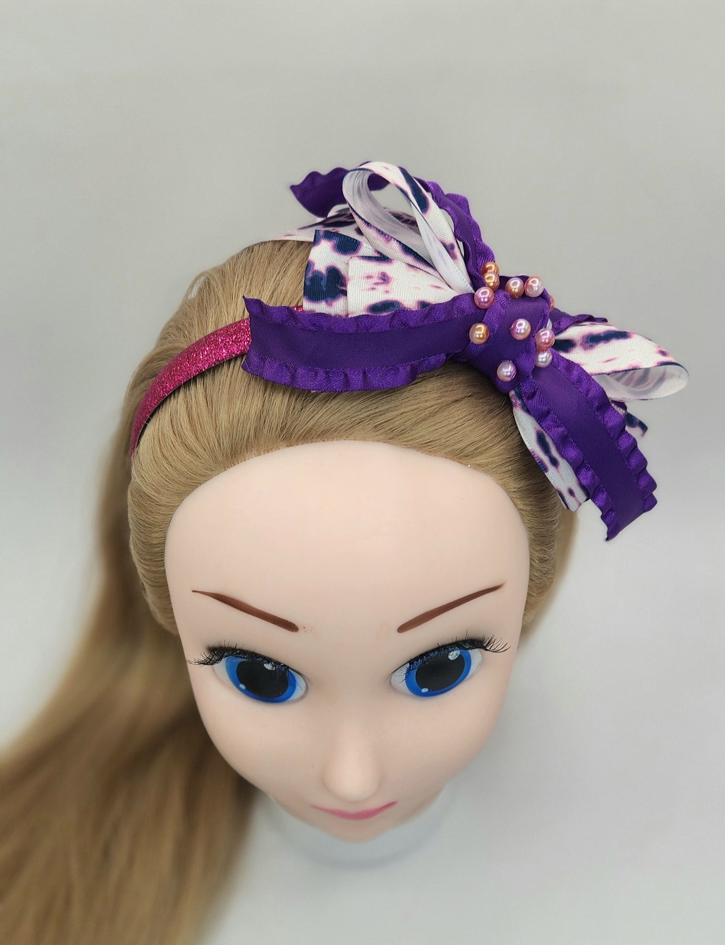 Denim Naughty-N-Nice Clutch with Matching Headband
