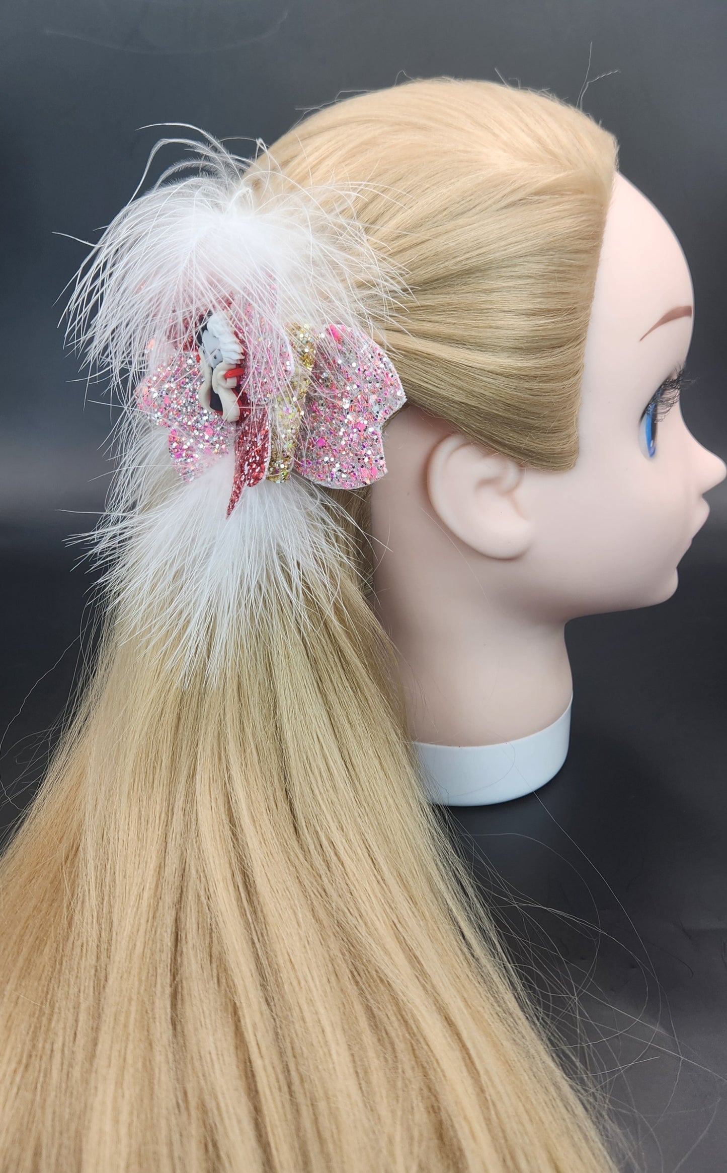 Feathery Sass Cruella De Vil Hair Bow