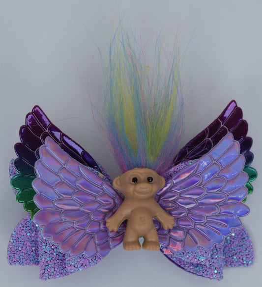 Troll Bow With Lavender Wings