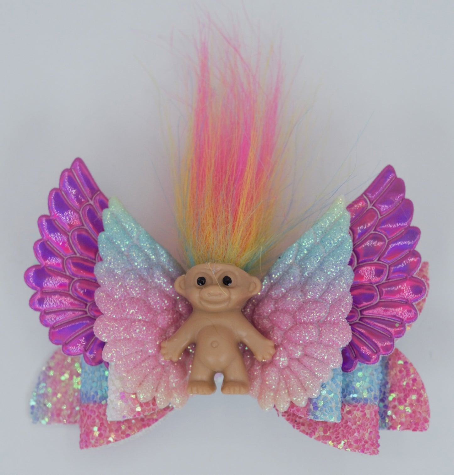 Troll Bow With Pink Wings