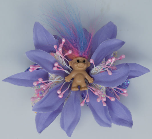 Troll Bow With Purple Flower