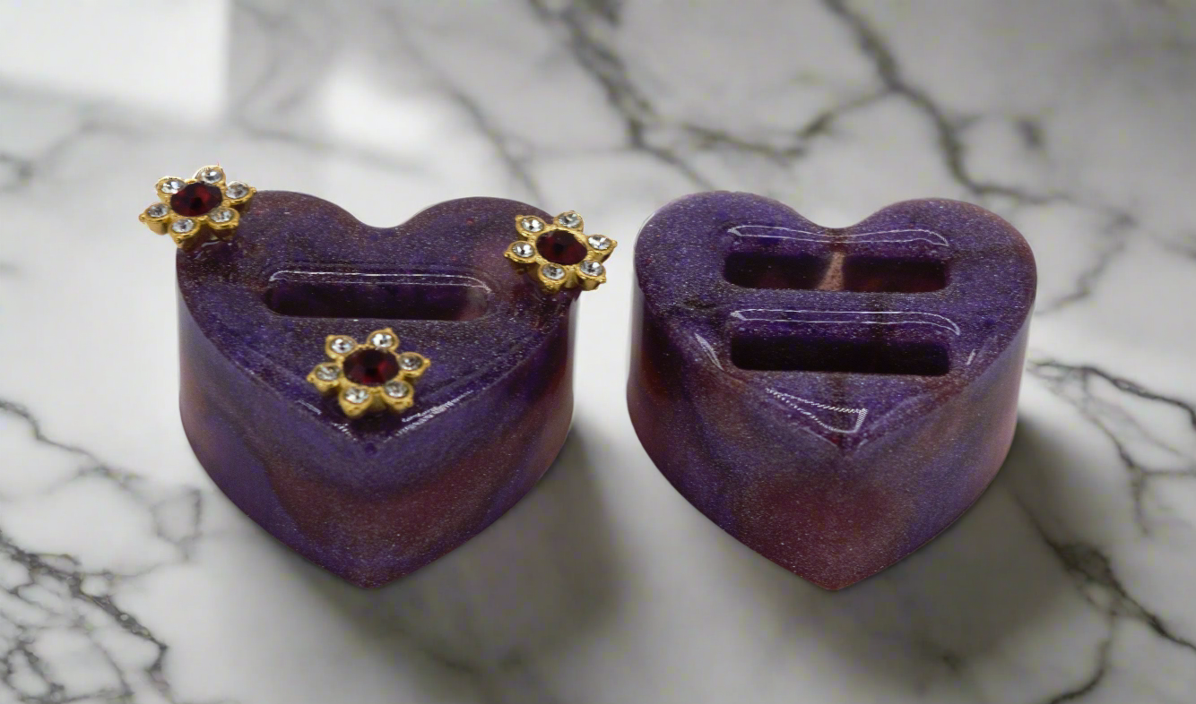 Double Heart Ring Holder