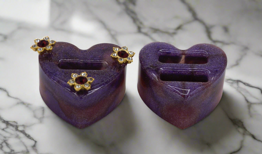 Double Heart Ring Holder