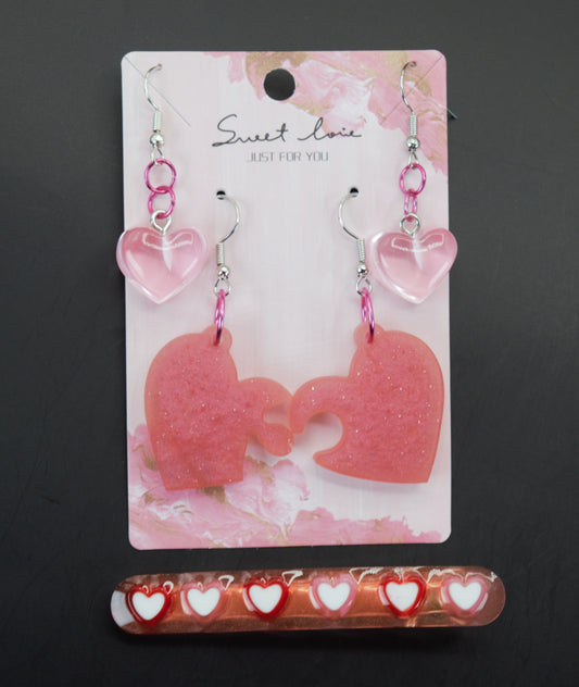 Triple Pink Heart Set