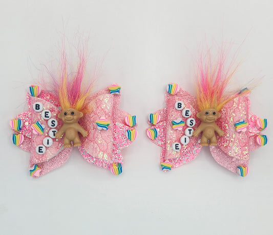 BFF Bestie Troll Hair Bow Set