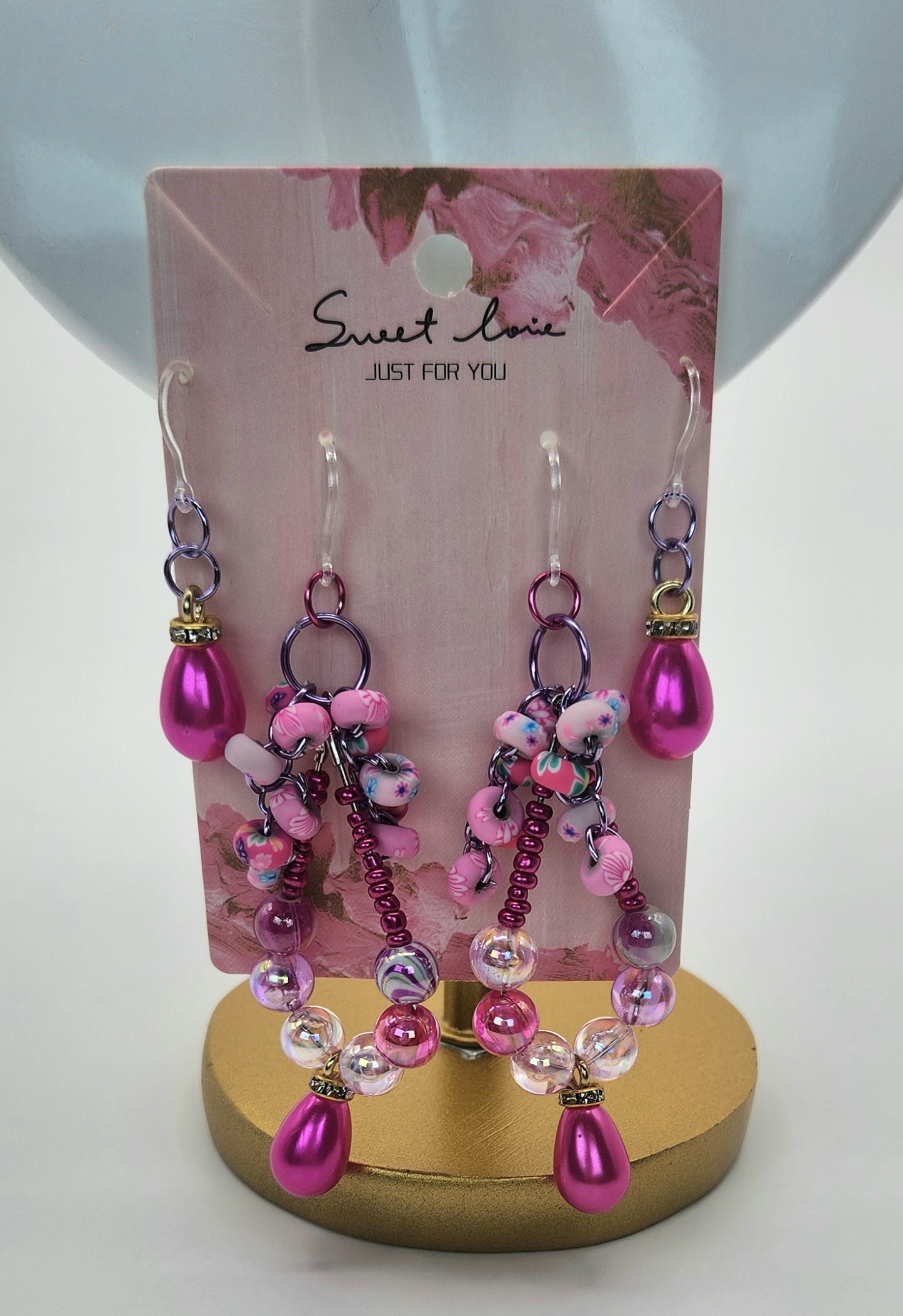 Pink & Purple Glam Bead Jewelry Set