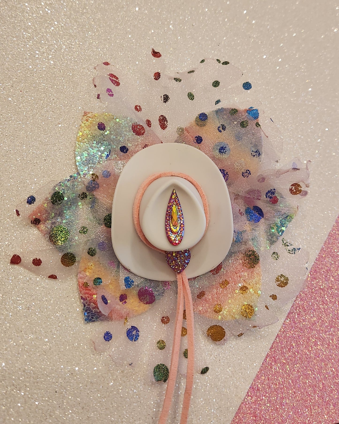 Wildly Colorful Cowgirl Hat Hair Clip