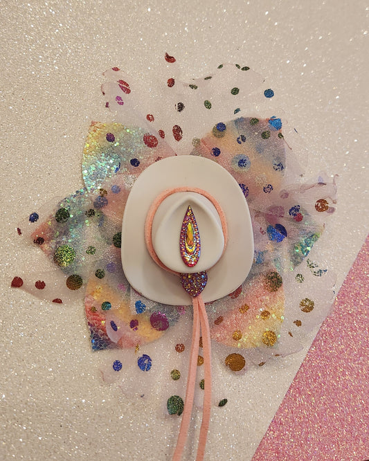Wildly Colorful Cowgirl Hat Hair Clip