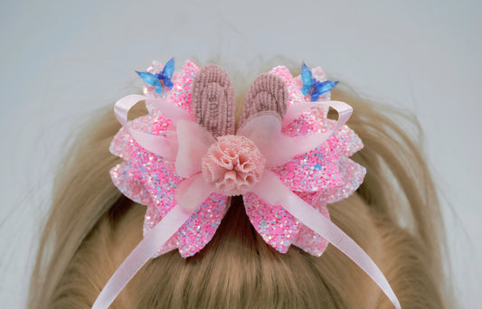 Precious Pretty Pink Bunny Bow