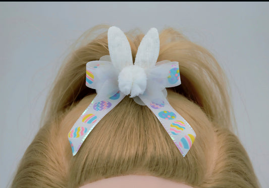 TOO CUTE White Bunny Bow