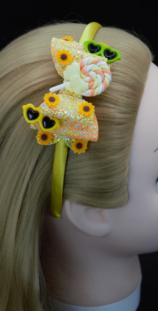Sweet Summer Sun Fun Hair Bow Headband!