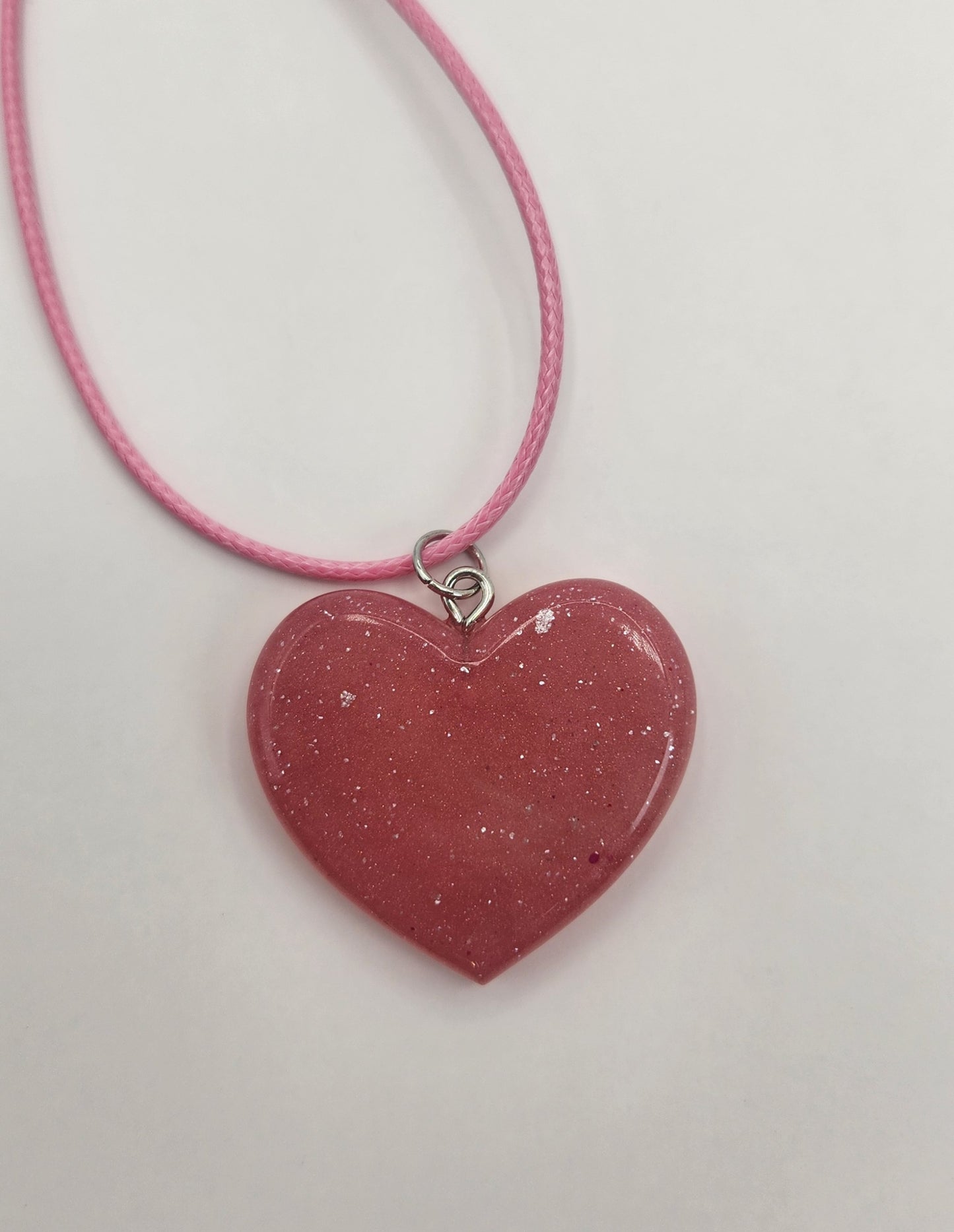 Pretty Girl Hair Bow and Heart-shaped Necklace Set