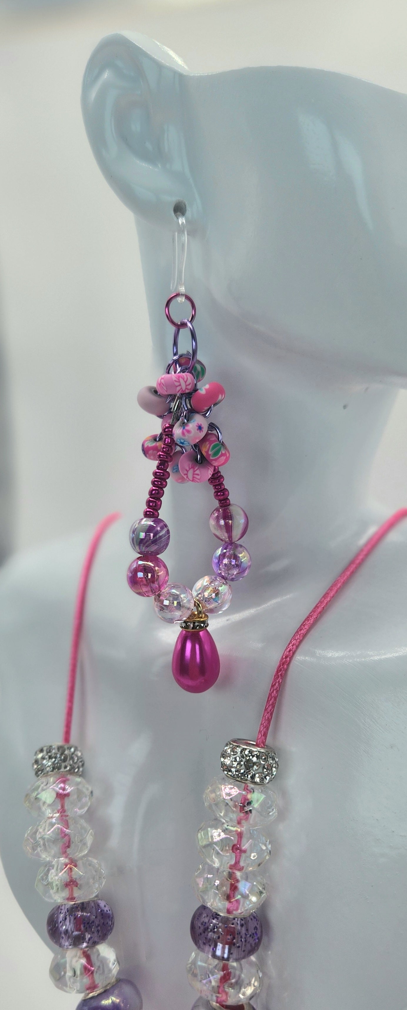 Pink & Purple Glam Bead Jewelry Set