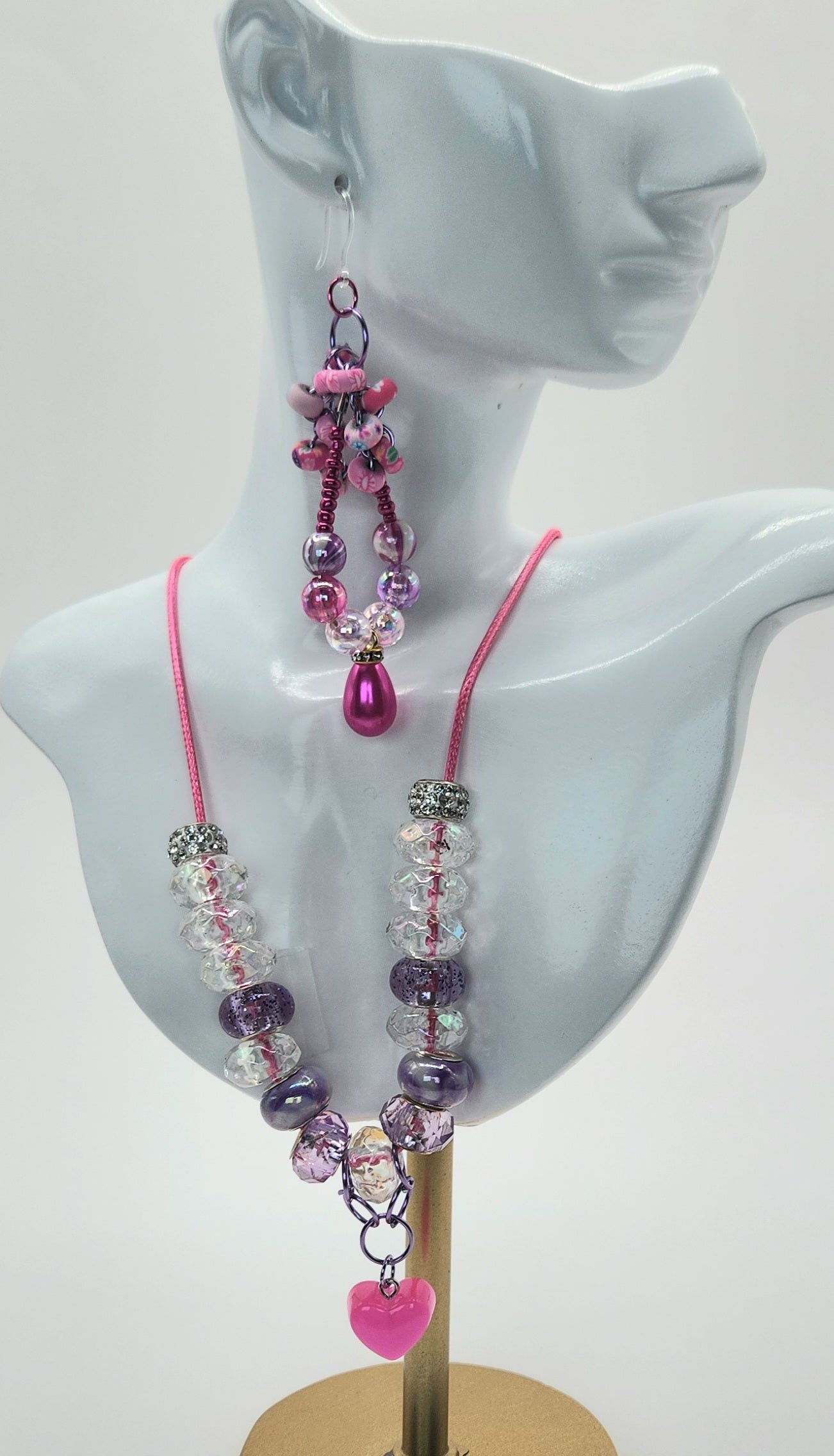 Pink & Purple Glam Bead Jewelry Set