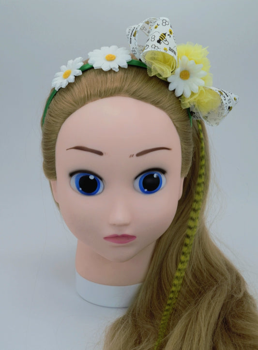 Bumble Bee Bow with Daisy's Headband