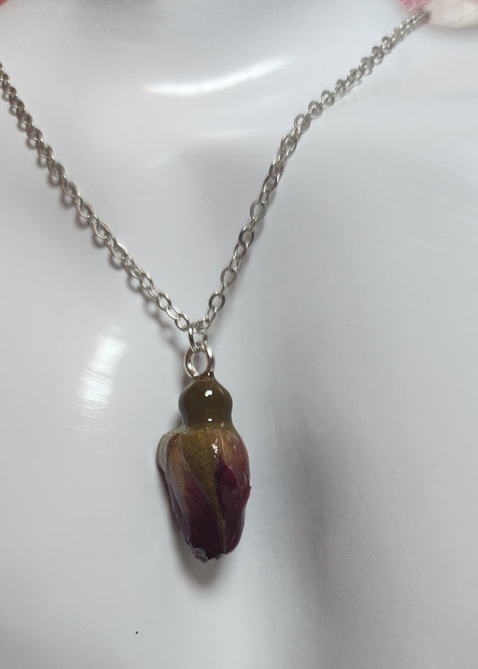 Preserved Dried Roses BFF Necklace Set