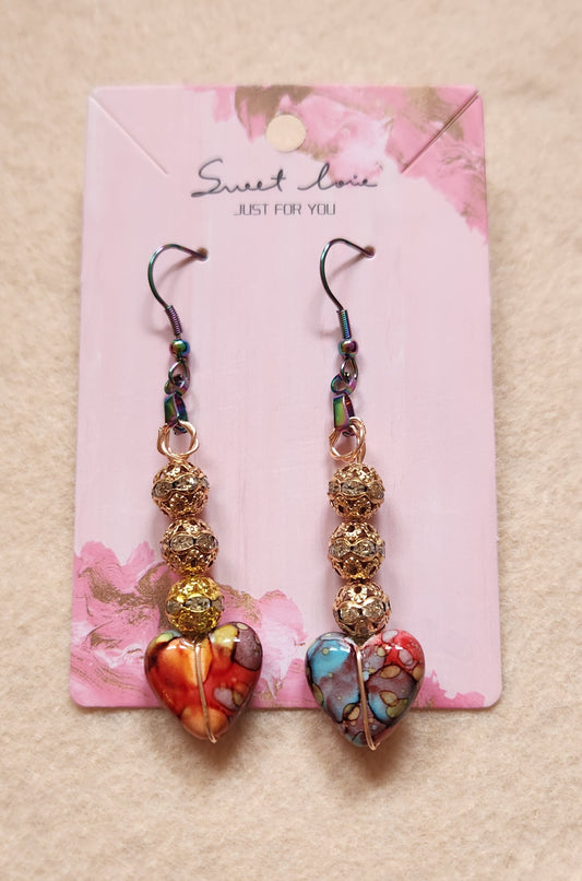 Tie-Dye Love & Confetti Charm Set